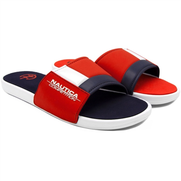 Retro Nautica Slides Mixed Up Colorblock Sandals - Picture 2 of 5